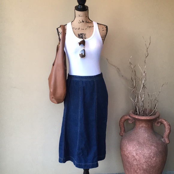 Talbots Dresses & Skirts - Talbots midi jean skirt